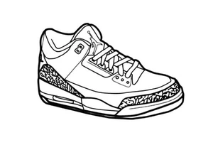 Página para Colorir Jogadores de basquete adoram tênis Nike.