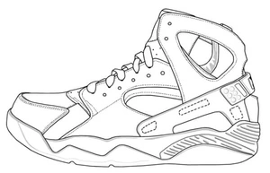 Página para Colorir Tênis Nike