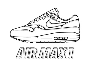 Design Simples para Página de Colorir Nike Air Max