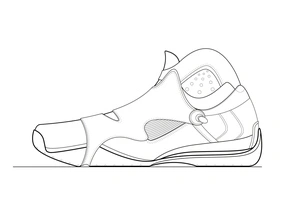 Página para Colorir Tênis Nike Estiloso