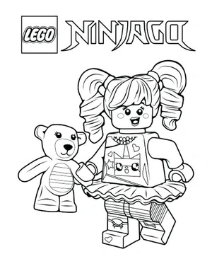 Página para Colorir Ninjago Fofo