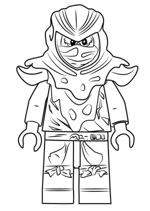 Página para Colorir Ninja Verde Malvado de Lego Ninjago