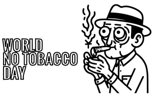 Página para Colorir Página para Colorir do Dia Sem Tabaco