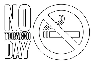 Página para Colorir Material para o Dia Mundial Sem Tabaco