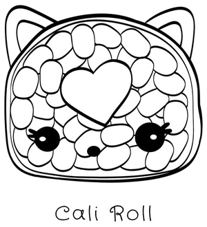 Página para Colorir Cali Roll Num Noms