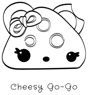 Página para Colorir Cheesy Go Go Num Noms