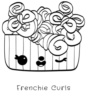 Página para Colorir Frenchie Curls Num Noms