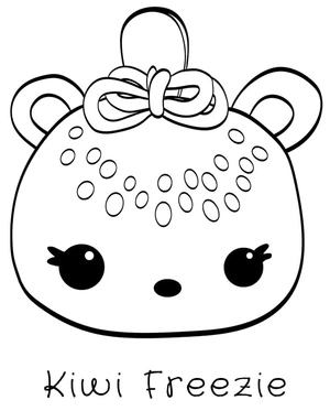 Página para Colorir Kiwi Freezie Num Noms