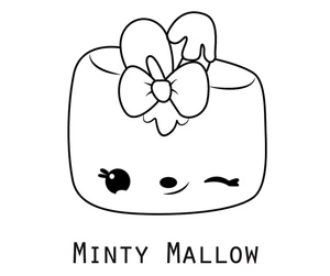 Página para Colorir Minty Mallow Num Noms