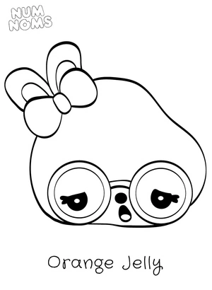 Página para Colorir Num Noms Gelatina Laranja