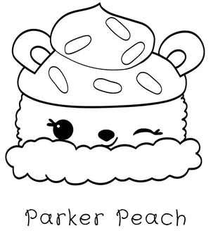 Página para Colorir Peachy Parker Num Noms