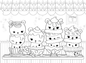 Página para Colorir Sweet Num Noms