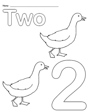 Página para Colorir Pato para colorir número 2