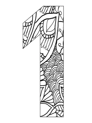 Página para Colorir Mandala Número Um