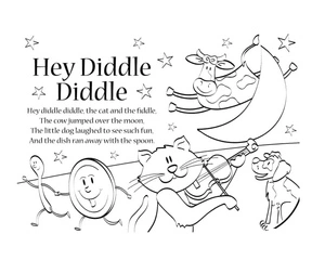 Página para Colorir Página de Colorir de Canções Infantis