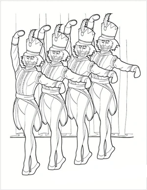 Página para Colorir O Quebra-Nozes Ballet