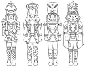 Página para Colorir Quebra-Nozes Alegres