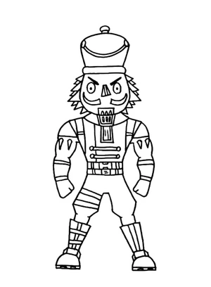 Página para Colorir Quebra-Nozes Fortnite
