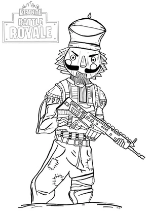 Página para Colorir Quebra-Nozes do Fortnite