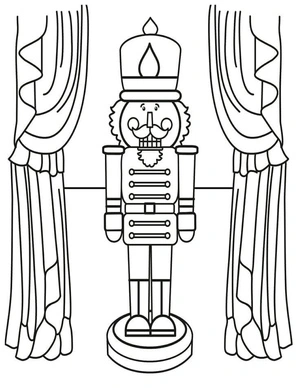 Página para Colorir Apresentação do Quebra-Nozes