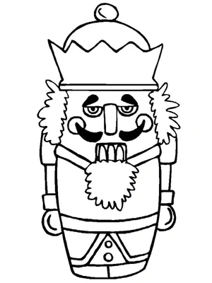 Página para Colorir Quebra-Nozes com Bigode - Ilustração Colorida e Divertida