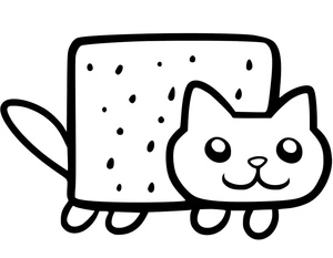 Página para Colorir Página para Colorir Nyan Cat