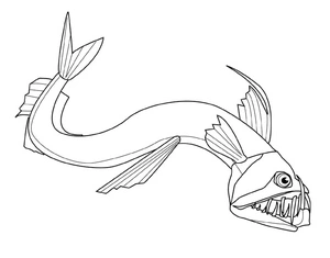 Página para Colorir Peixe-Víbora do Oceano