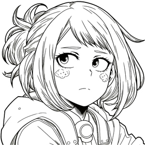 Página para Colorir de Ochako Uraraka