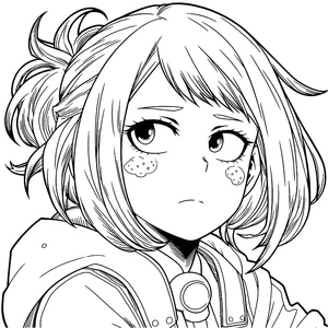 Página para Colorir Página para Colorir de Ochako Uraraka