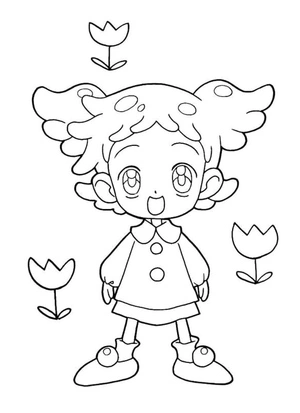 Página para Colorir Jovem Doremi Harukaze