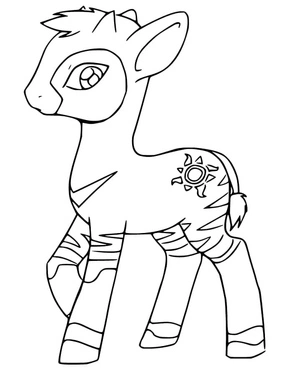 Página para Colorir Jovem Okapi