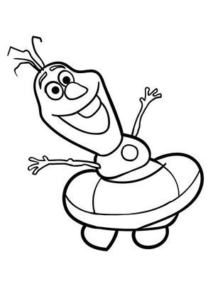 Página para Colorir Página para Colorir do Olaf para Imprimir