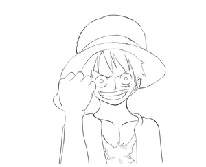 Página para Colorir Diversão Colorida com Luffy
