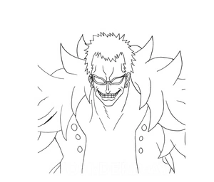 Página para Colorir Página para Colorir do Doflamingo em One Piece