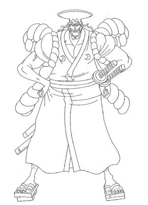 Página para Colorir Oden de One Piece - Kozuki