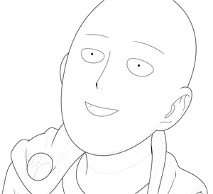 Retrato Divertido de Saitama