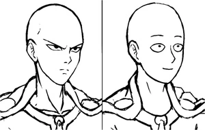 Página para Colorir Página para Colorir Imprimível com One Punch Man