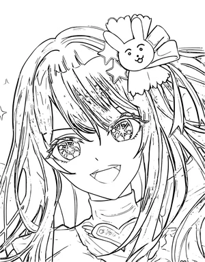 Página para Colorir Ai Hoshino, a bela
