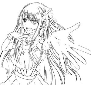Página para Colorir Página para Colorir: Ai Hoshino do Anime Oshi No Ko