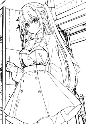 Página para Colorir Página para Colorir: Ruby Hoshino de Oshi No Ko