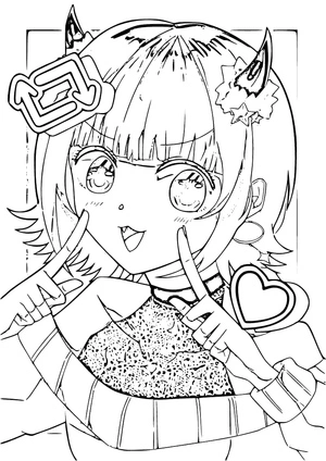 Página para Colorir Mem Cho de Oshi No Ko pode ser reorganizado como Página para Colorir Cho Mem