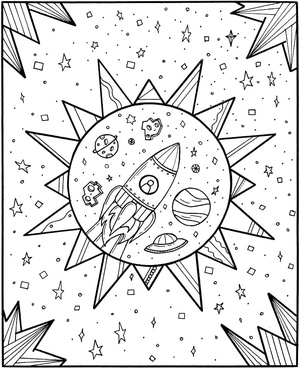 Tema espacial para imprimir