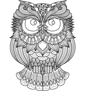 Página para Colorir Mandala Coruja Incrível