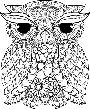 Mandala Majestosa da Coruja