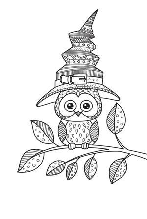 Página para Colorir Mandala Coruja Fofa