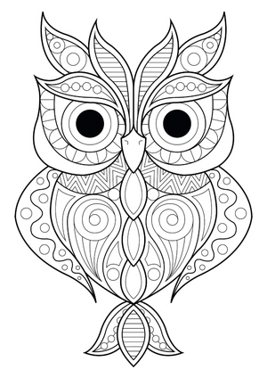 Mandala da Coruja em Pé