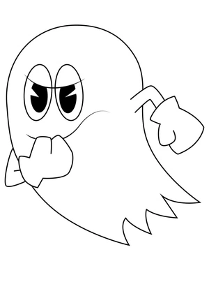 Página para Colorir Blinky do Pac-Man