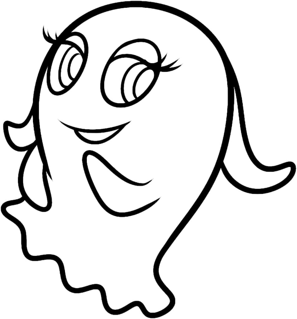 Página para Colorir Pinky do Pac-Man