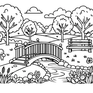 Página para Colorir Parque Mágico