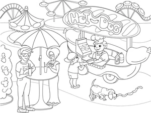 Página para Colorir Página para Colorir do Parque